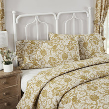 Dorset Gold Floral Pillow Case Pair - 840233904528