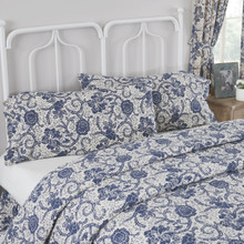 Dorset Navy Floral Pillow Case Pair - 840233905020