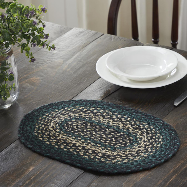 Pine Grove Jute Oval Placemat - 840233906621