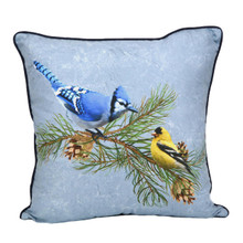 Pine Boughs Bird Pillow - 754069601820