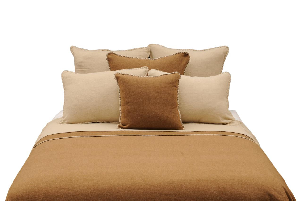 Solid Color Luxury Wool Blend Bedding Collection -