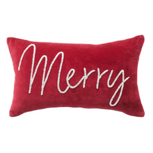Merry Ruby Velvet Pillow - 008246319399