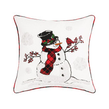 Snowman Cardinal Pillow - 008246316770