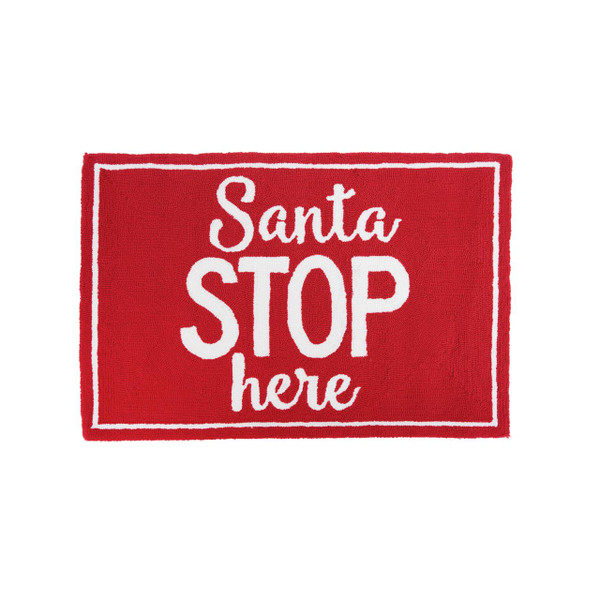 Santa Stop Here Rug - 008246704829