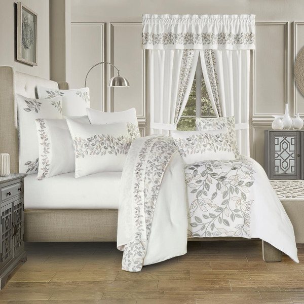 Laurel White Comforter Collection -