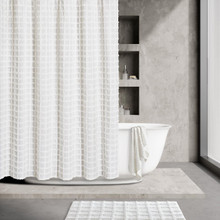 Cameron White Shower Curtain - 193842129784