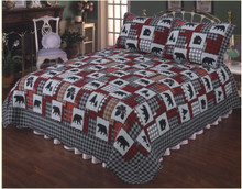 Huts & Bears Printed Quilt Set - 637173751363