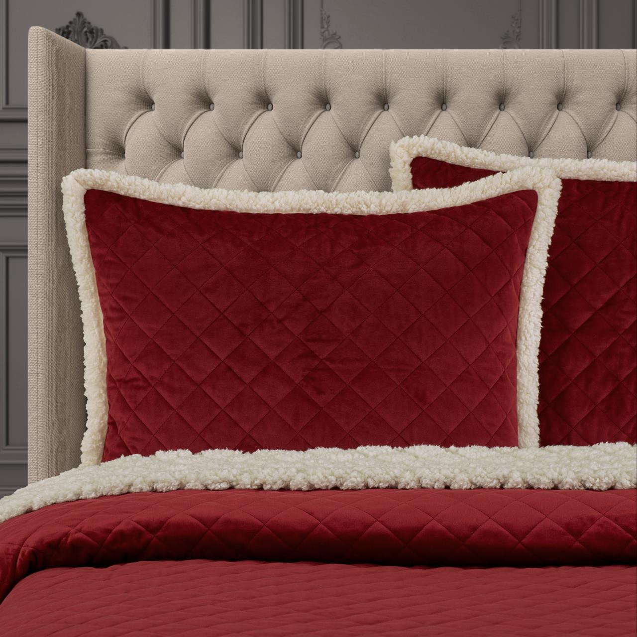 Casey Sherpa Crimson Bedding Collection -