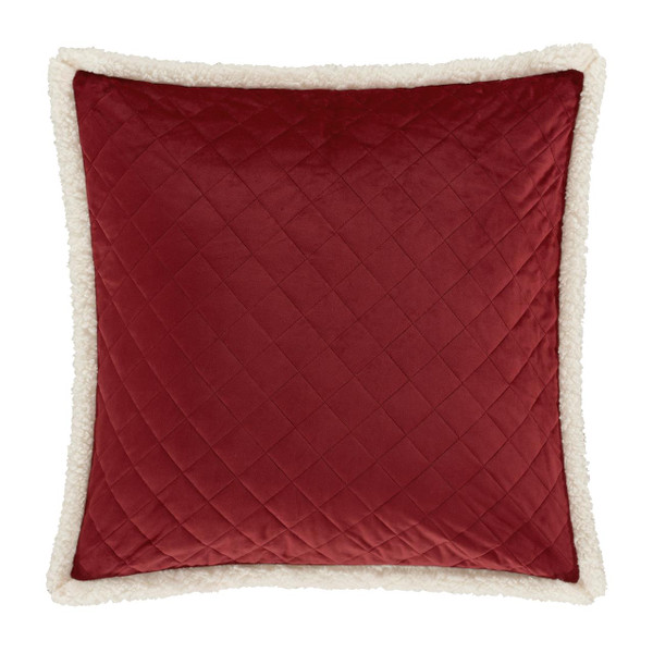 Casey Sherpa Crimson Quilted Euro Sham - 193842131756