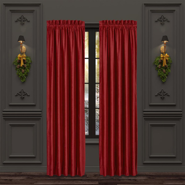 Noelle Crimson Curtain Pair - 193842131381