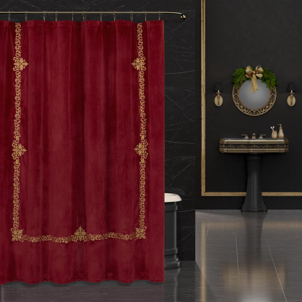 Noelle Crimson Shower Curtain - 193842132517