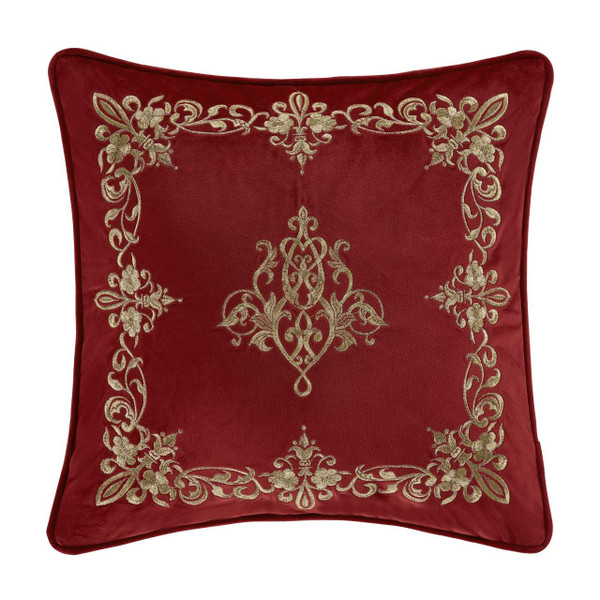 Noelle Crimson Square Pillow - 193842131367