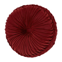 Noelle Crimson Tufted  Round Pillow - 193842131411