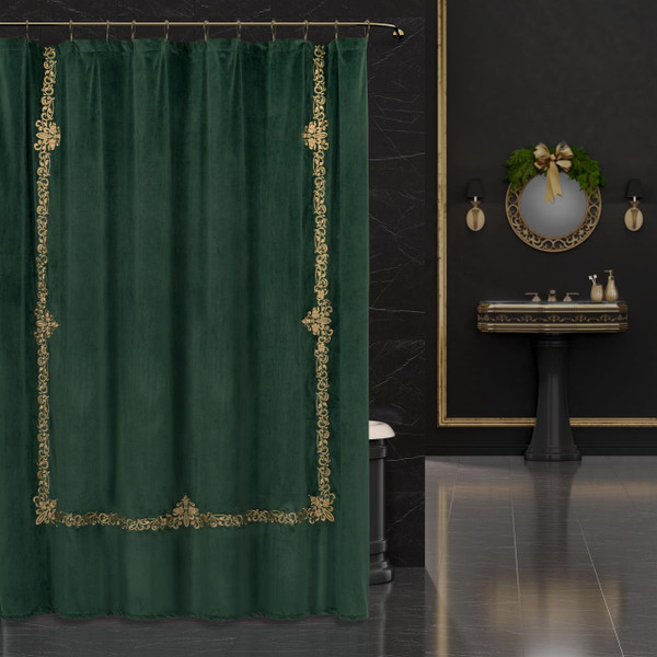 Noelle Evergreen Shower Curtain - 193842132524