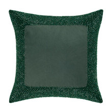 Sparkle Evergreen Square Embellished Pillow - 193842132319