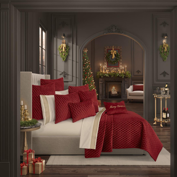 Grandeur Crimson Quilt Set - 193842131633