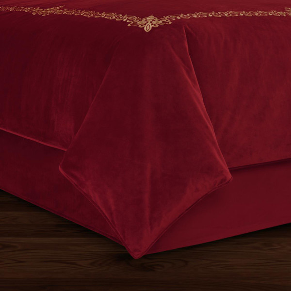 Noelle Crimson Bed Skirt - 193842131534