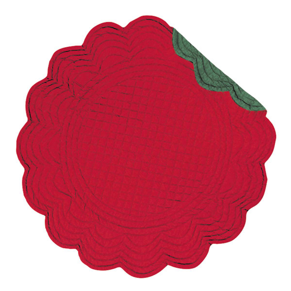 Red & Green Round Placemat - 008246155485