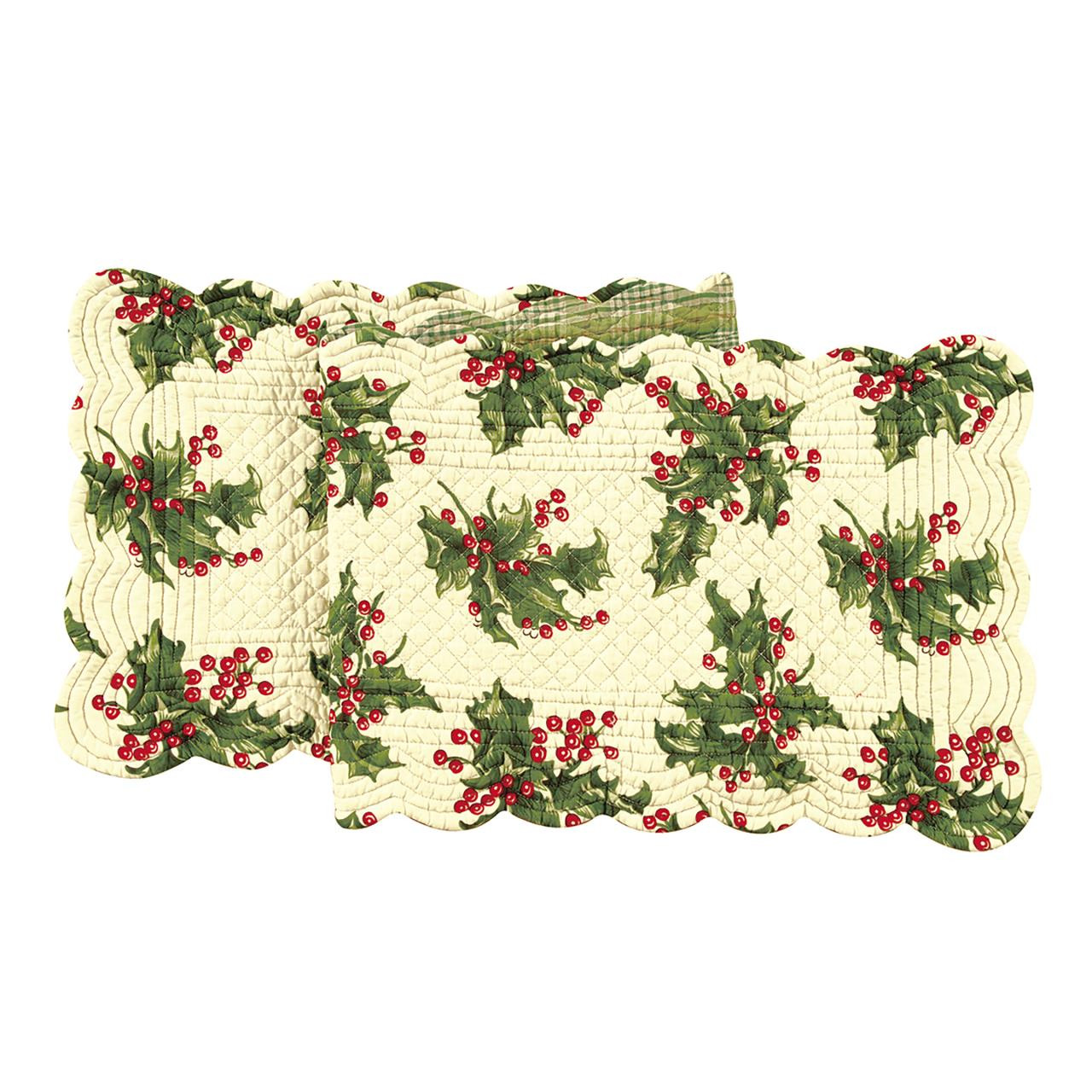 Holly Cream Table Runner Large - 008246378402