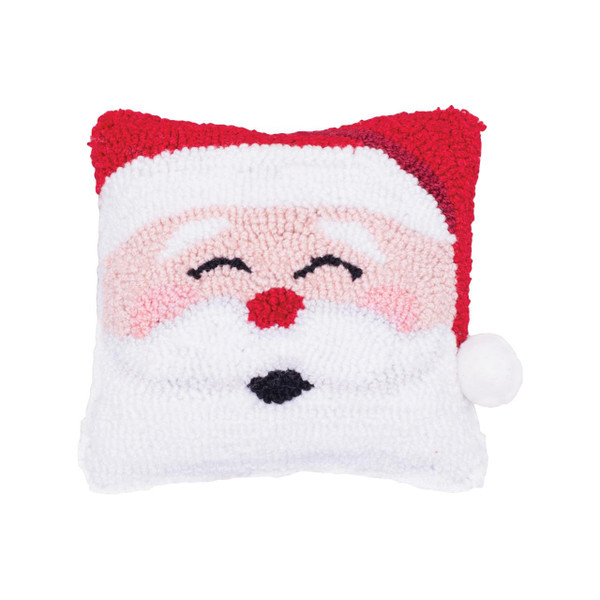 Happy Santa Hooked Pillow - 008246820512