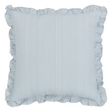 Cecelia Blue Embellished Square Pillow - 193842133545