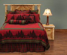 Wooded River Bear Bed Skirt - 650654054418