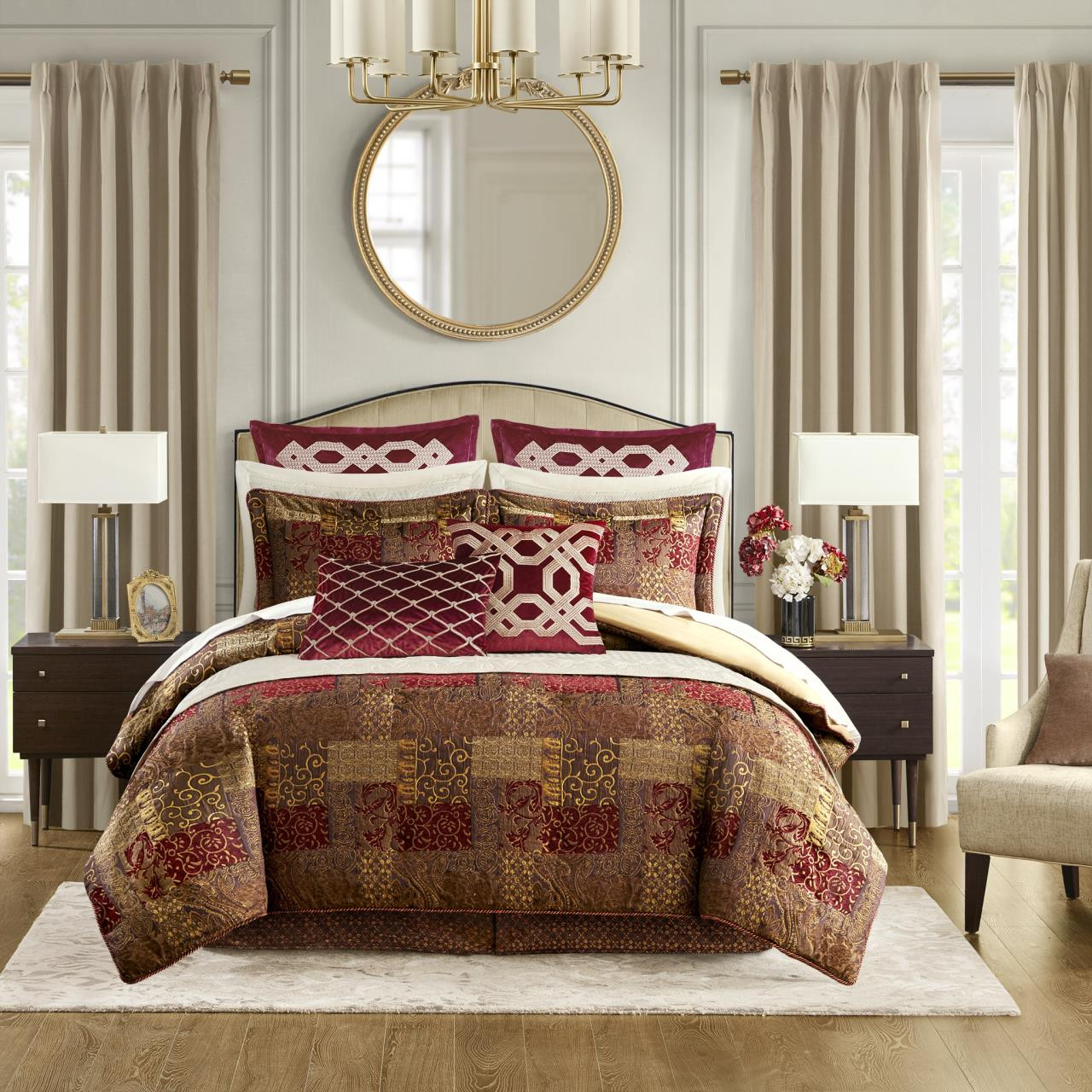 Galleria Red Bedding Collection -