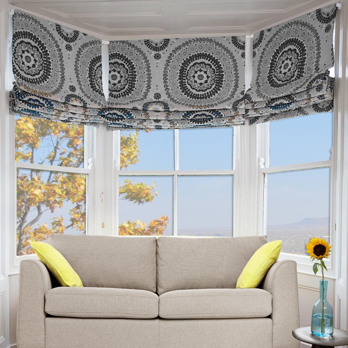 Single Bay Window Lockseam Curtain Rod by Rod Desyne | Paul's Home Fashions