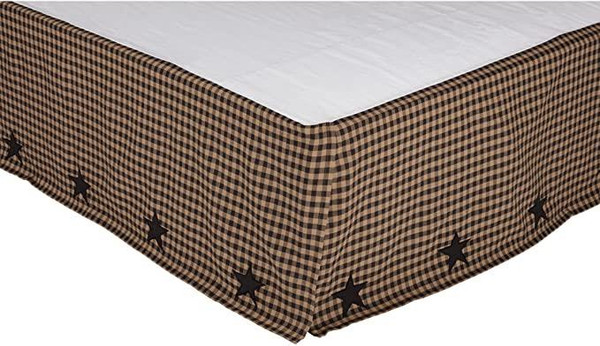 Black Check Star Bed Skirt - 840528173264