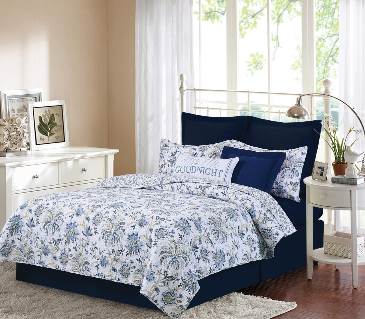 Braganza Blue Bell Quilt Collection by C&F Home | Paul's Home Fashions