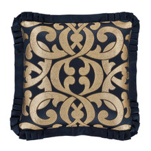 Biagio Navy 20" Square Flanged Pillow - 193842135884