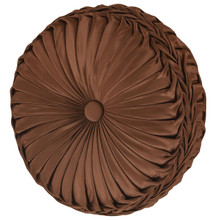 La Boheme Copper Tufted Round Pillow - 193842135129
