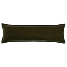 Stella Faux Silk Velvet Fern Green Long Lumbar Pillow - 840118821605
