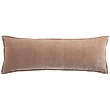 Stella Dusty Rose Silk Velvet Long Lumbar Pillow - 840118820363