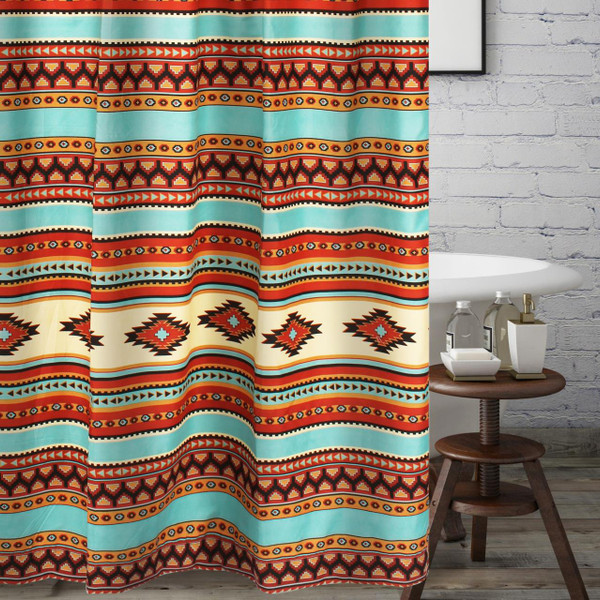 Red Rock Clay Shower Curtain - 636047431882