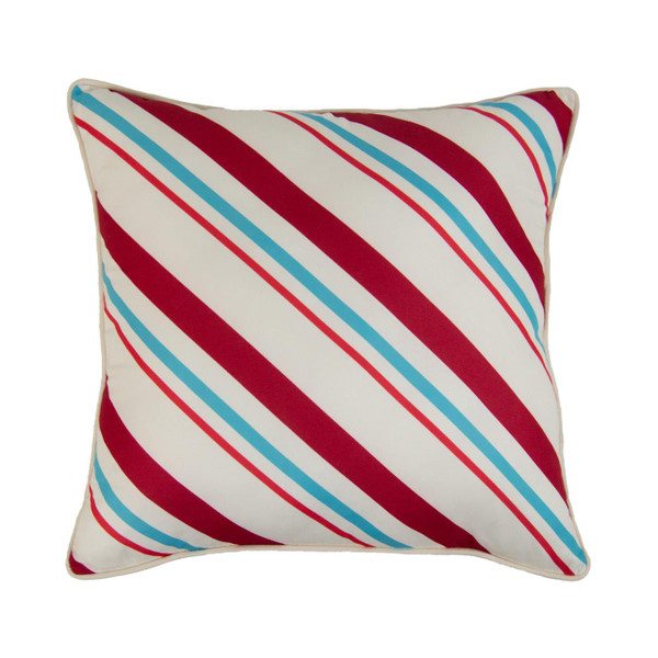 Retro Christmas Stripe Pillow - 754069203529