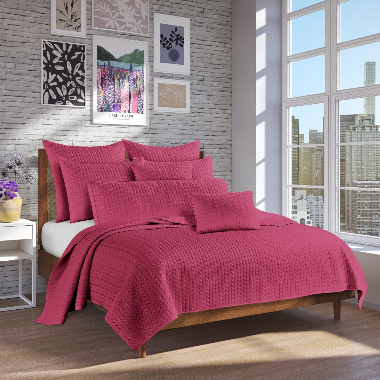 Cayman Fuchsia Quilt Collection -