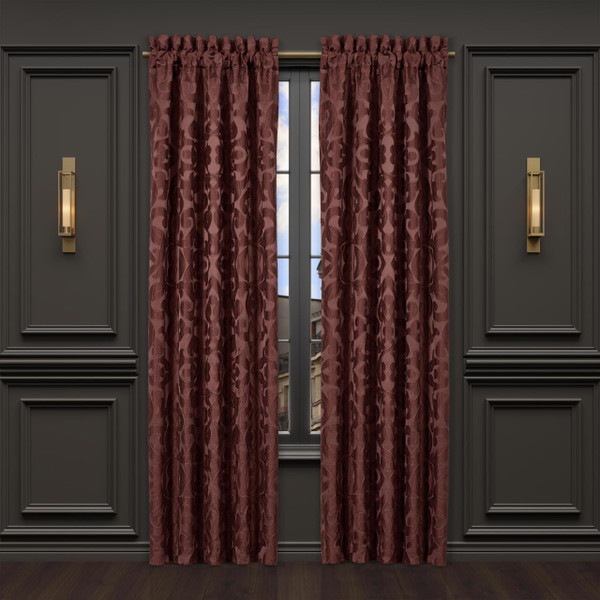 La Boheme Maroon Curtain Pair - 193842143988