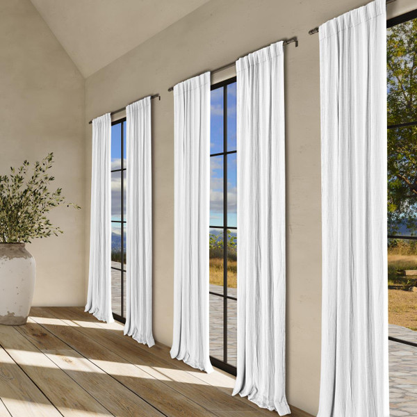 South Seas White Curtain Panel - 193842138496