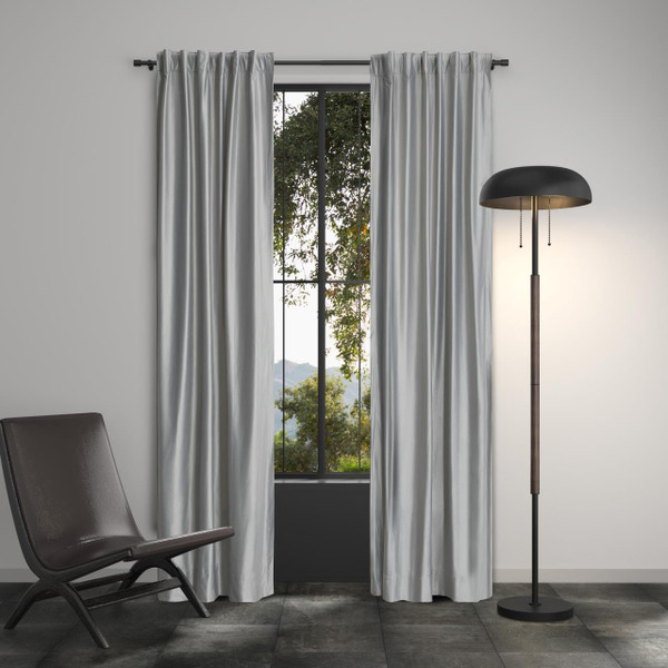 Valencia Silver Curtain Pair - 193842142844