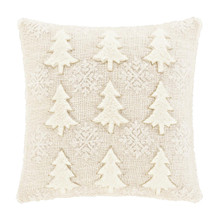 All That Glitters Winter White 18" Embellished Pillow - 193842141045