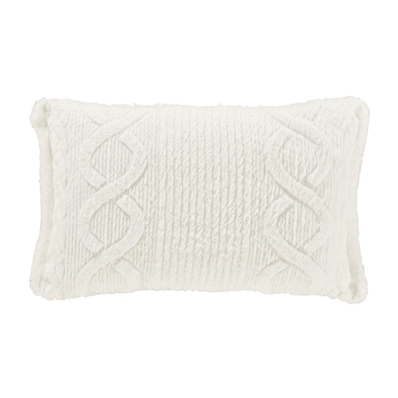 Cava Winter White Bolster Pillow by J Queen New York Paul's Home Fashions