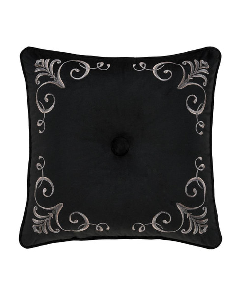 Davinci Black 18" Square Pillow - 193842145418