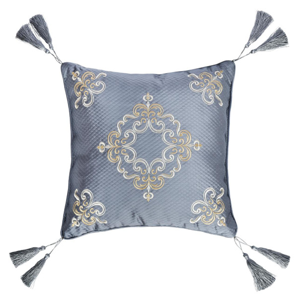 Dicaprio Powder Blue 18" Embellished Pillow - 193842145661