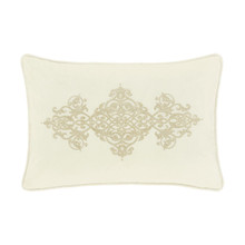 Noelle Winter White Boudoir Embellished Pillow - 193842141250