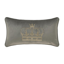 Townsend Charcoal Crown Boudoir Pillow - 193842140550