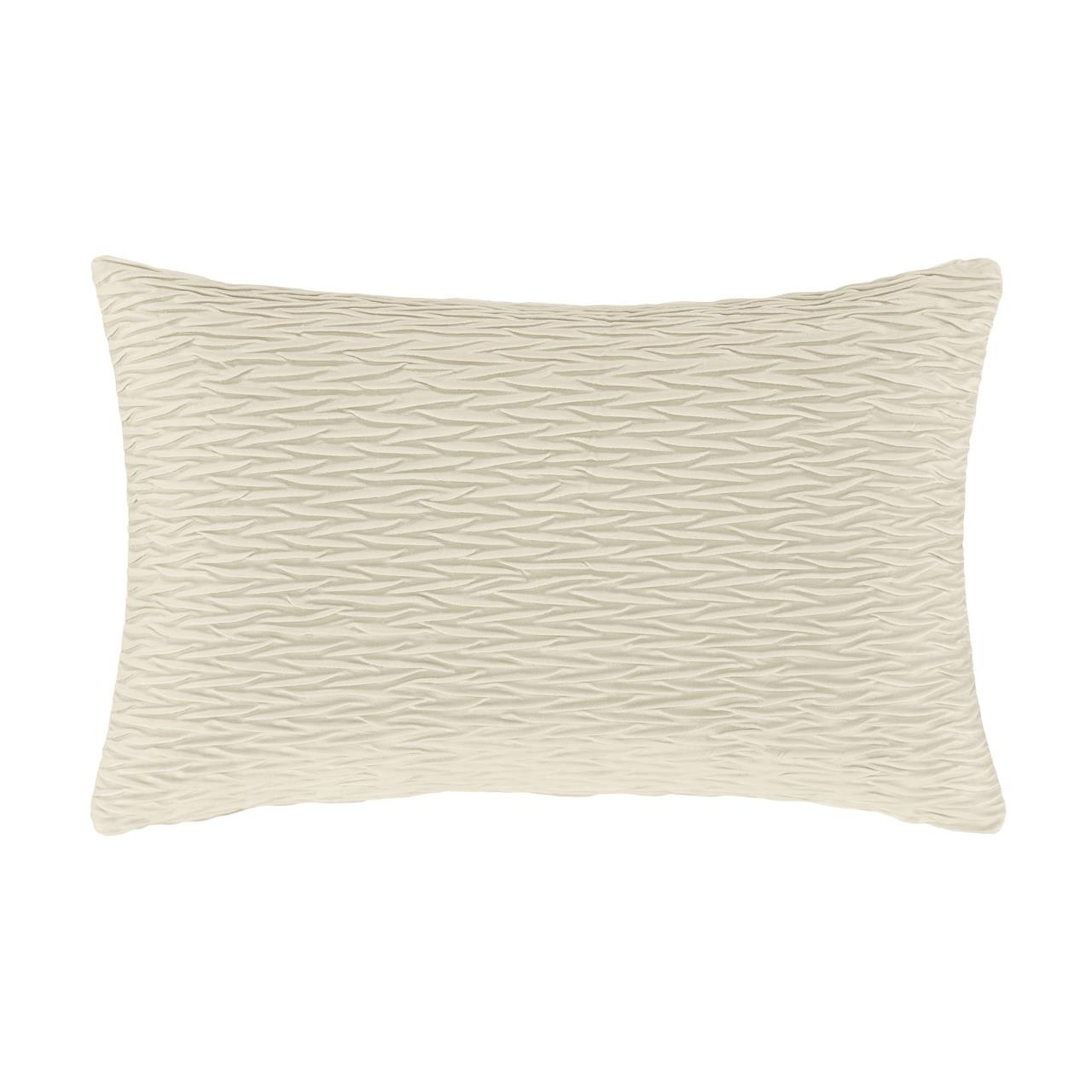 Townsend Ripple Ivory Lumbar Pillow Cover by J Queen New York