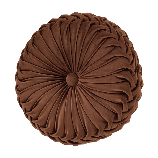 Townsend Terracotta Tufted Round Decorative Pillow - 193842137574