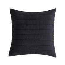 Valencia Black 20" Quilted Pillow - 193842143605