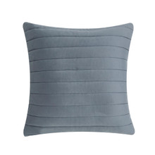 Valencia Steel Blue 20" Quilted Pillow - 193842143094